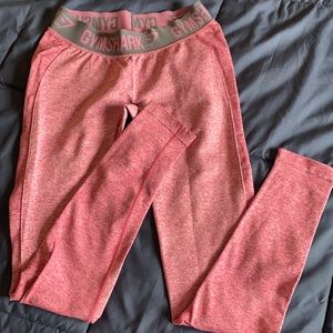 light pink gymshark flex leggings size small